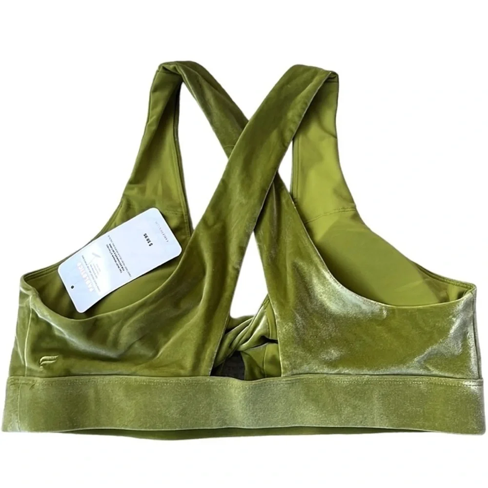 NWT Fabletics Oasis Twist Front Velour Sports Bra Size XXL